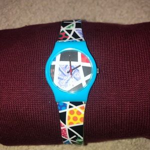 NIB Romero Britto watch - Night Landscape